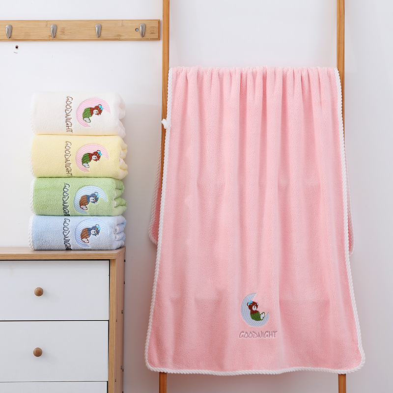 160x80 Extra-Large & Thick Coral Fleece Absorbent Beach Towel Gift Set with Customizable LOGO, Wholesale Price