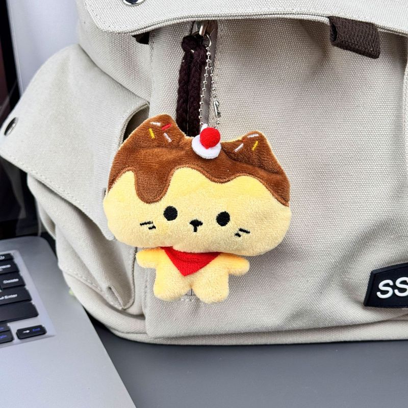 新款吱吱叫苹果小猫挂件烘焙迷你面包系列挂饰可爱吱吱叫玩偶批货|undefined