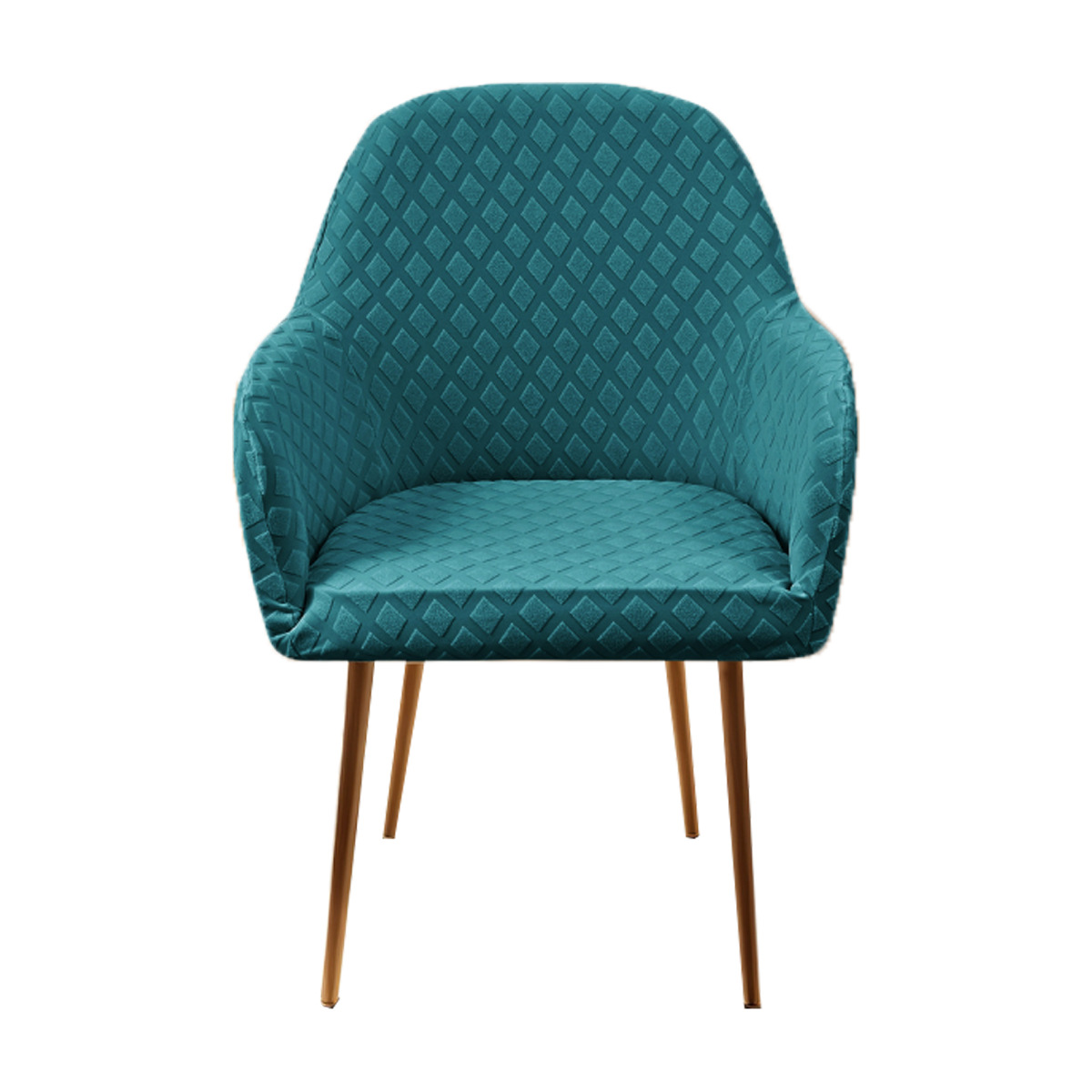 Transfronterizos elásticos jacquard rango nuevo cubierta de silla arqueada reposabrazos altos elásticos de forma especial cubierta de silla de comedor de hotel SHEIN en stock