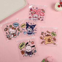 かわいい漫画の自封袋透明キャンディースナックプレゼントジッパー自封袋オフィスデスクトップ収納フラットポケット