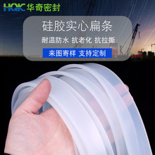 厂家耐高温矽胶密封条实心硅胶胶条硅橡胶扁条矩形透明防水硅胶条