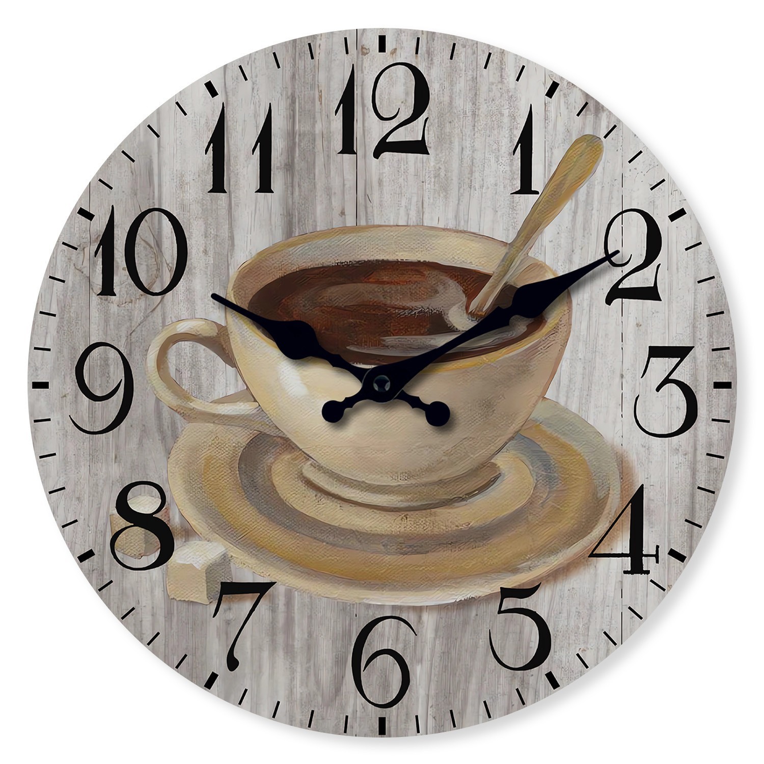 2D sin marco pintura flor reloj de pared redondo de 10 pulgadas reloj electrónico minimalista creativo hogar escaneo segundo reloj de venta caliente transfronteriza