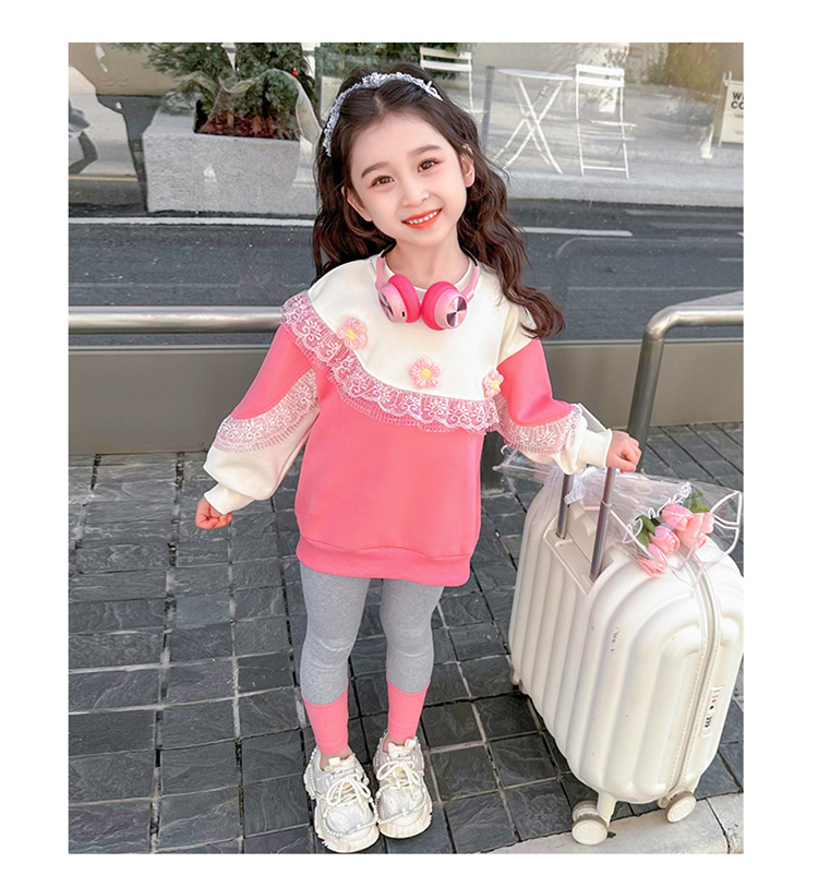 Dräi Blummen Ënnerwäsch 2024 Fréijoer Nei Moudeg Kanner- a Meedercher Sport Zweedeel Set_voghion.com