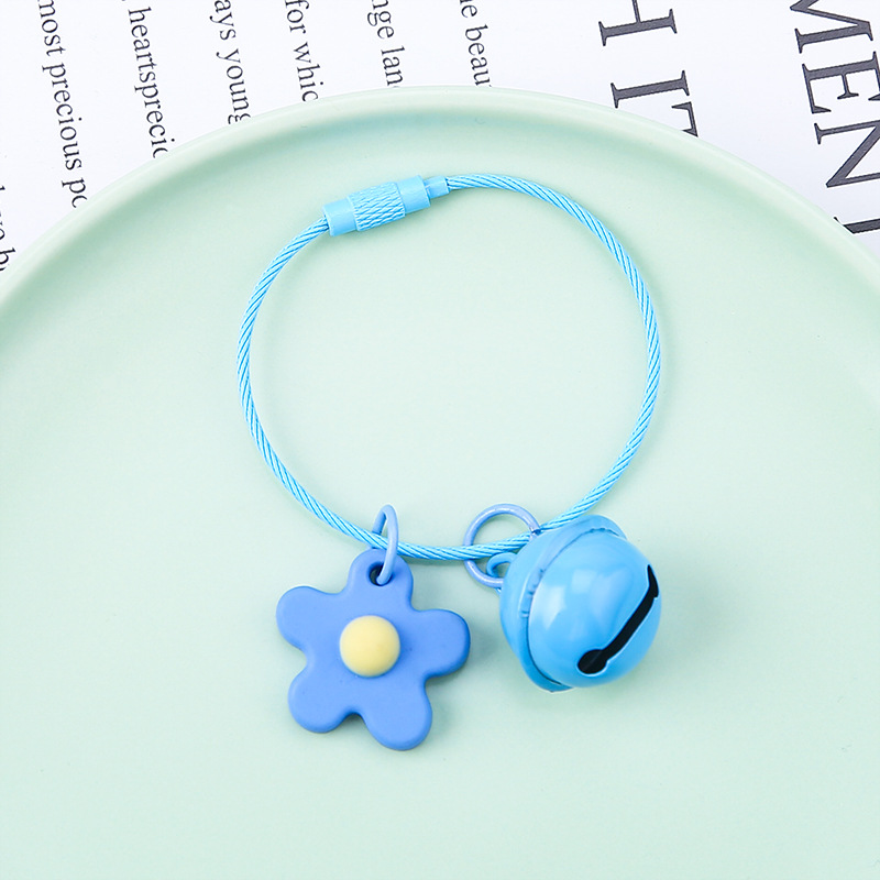 11g Weight Keychain Classification 1 Piece Quantity Holiday, Daily Occasion Alloy, soft glue, Steel Material Flower Pattern Epoxy Design Sweet Style 1 Piece Sweet Flower Alloy Soft Glue Steel Epoxy Keychain 4