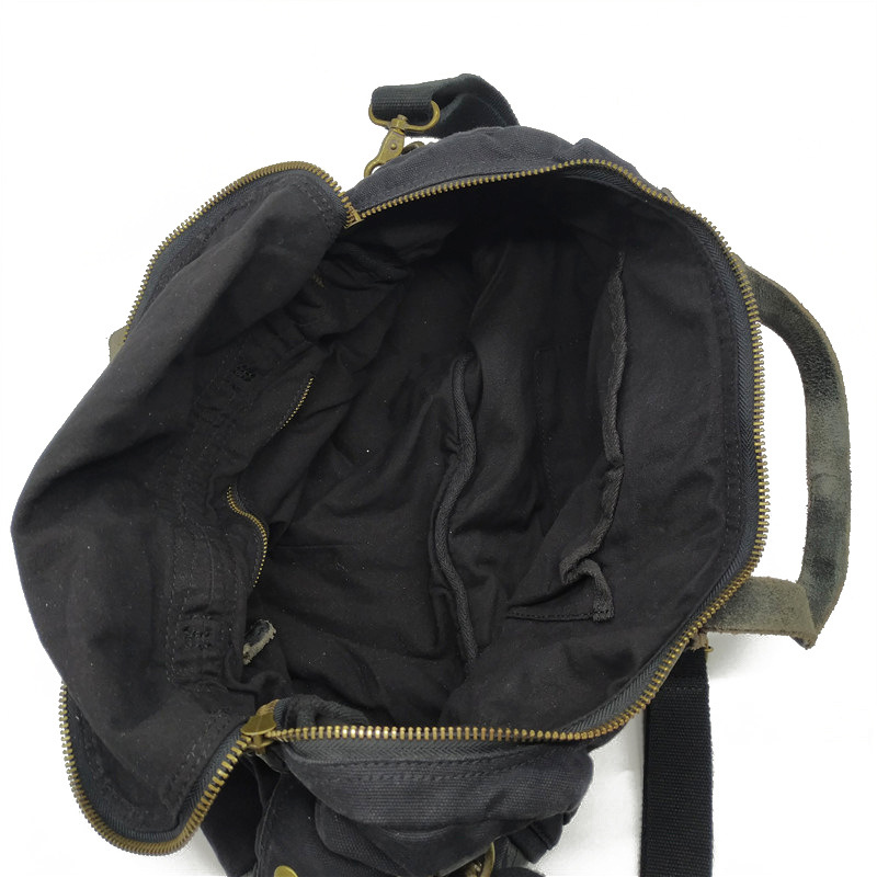 Retro fashion heavy industrial washed large capacity portable shoulder bag, crossbody bag, men's outdoor business travel canvas bag_voghion.com