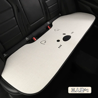 Seat cushion, seat cover | Single-Piece Seat Cover - four-seasons-linen-style-off-white-west-highland-1-rear-bench-seat