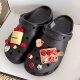 Hole Shoes Original Apple Shoe Flower Accessories DIY Upper Decorative Buckle Creative Food Play Shoe Buckle Flower Red Book Same
