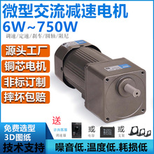定速电机6W-750W刹车电机单相异步齿轮减速马达微型交流减速电机