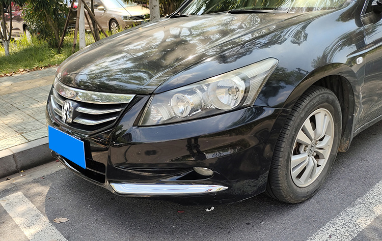 Modified Grille Fog Light Trim Front Bumper Strip Eyebrow Cover for 8th Gen Accord 2011-12