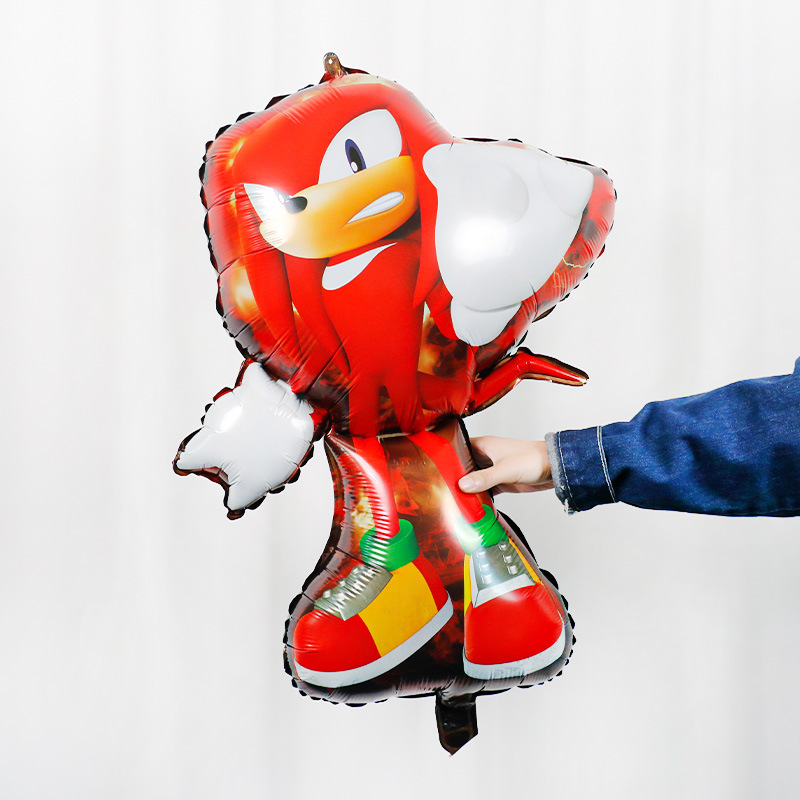 Nuevo globo de aluminio transfronterizo Sonic Hedgehog globo de cumpleaños redondo de dibujos animados globo de papel de aluminio al por mayor