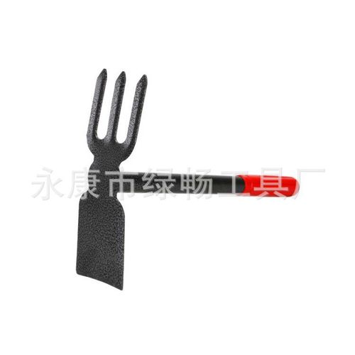 Steel handle small hoe red handle steel pipe hoe gardening dual-purpose small hoe household balcony flower and vegetable hoe children's hoe