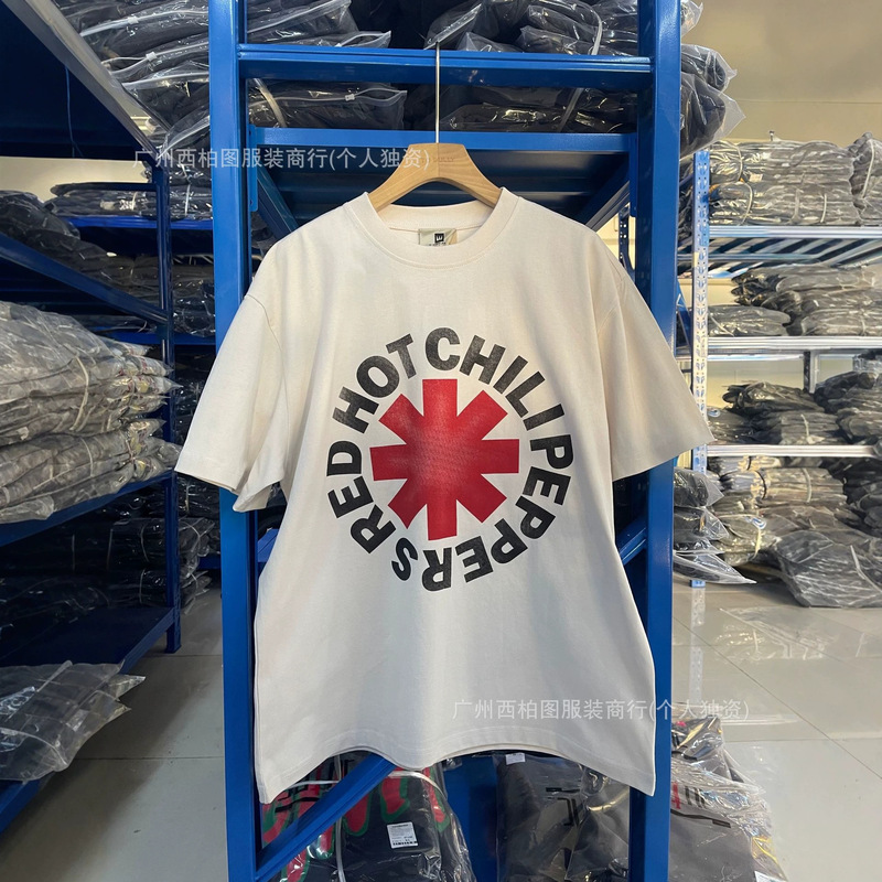 Red Hot Chili Peppers Niche Trendy Brand American Casual Rock Red Pepper T-Shirt Unisex Cotton Red Hot Chili Peppers Niche Trendy Brand American Casual Rock Red Pepper T-Shirt Unisex Cotton