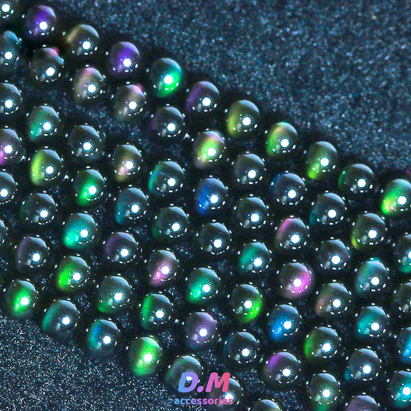 Natural 8A Grade Obsidian Loose Beads Purple Eye Green Eye Colorful Obsidian Bracelet DIY Handmade Crystal Bracelet Accessories Beads Natural 8A Grade Obsidian Loose Beads Purple Eye Green Eye Colorful Obsidian Bracelet DIY Handmade Crystal Bracelet Accessories Beads