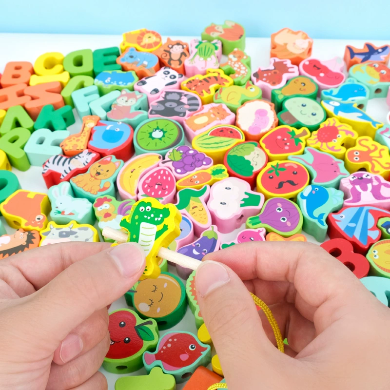 Детская деревянная бисерная нить нить