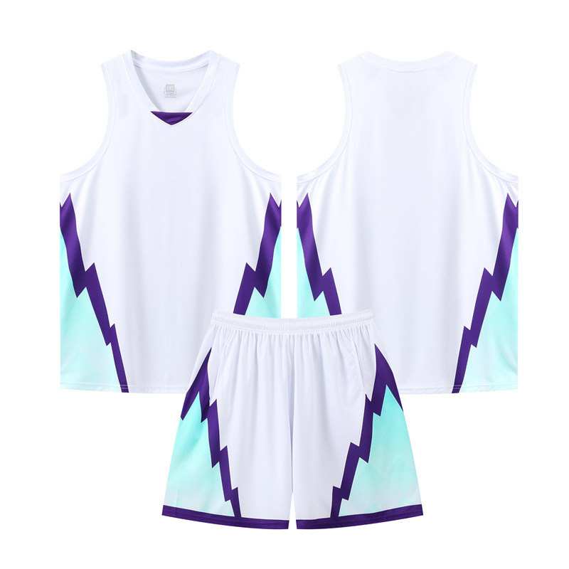 3345 Basketball Uniform Set Children's Clothing Adult Men's Game Training Team Uniform DIY with Pockets on Both Sides 3Xs-7Xl