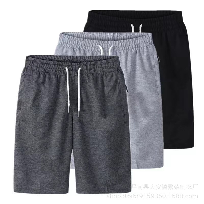 Shorts Men's Summer Outer Wear Thin Five-Quarter Pants Men's Casual Pants Loose Sports Pants Men's Pants Beach Pants Elastic
