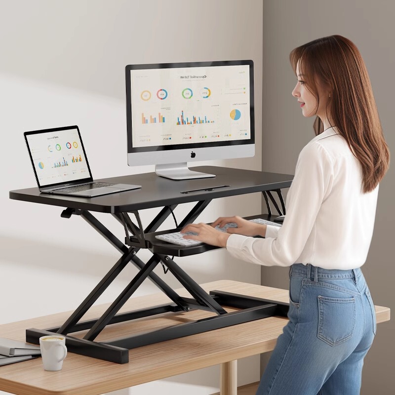 Standing Office Computer Desk Stand Laptop Elevator Stand Desktop Computer Folding Stand Lifting Desktop Workbench