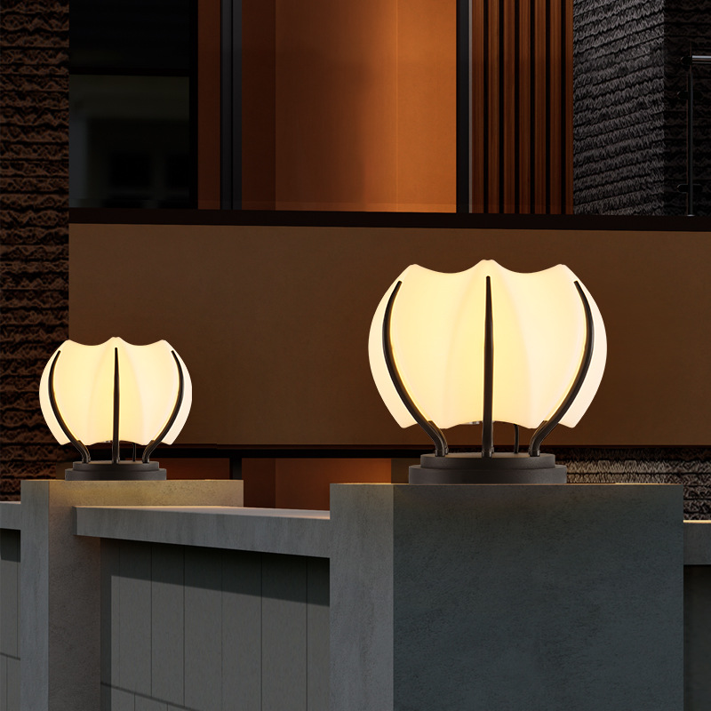 Nueva calabaza lámpara de poste solar exterior lámpara de puerta lámpara de pared lámpara de jardín villa lámpara de poste lámpara de valla