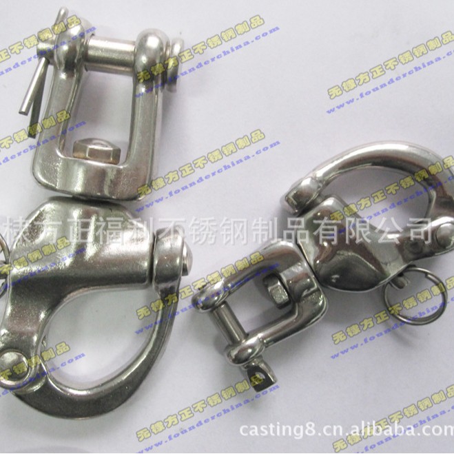 供应不锈钢304316材质的弹簧扣叉式弹簧卸扣固定卸扣旋转卸扣