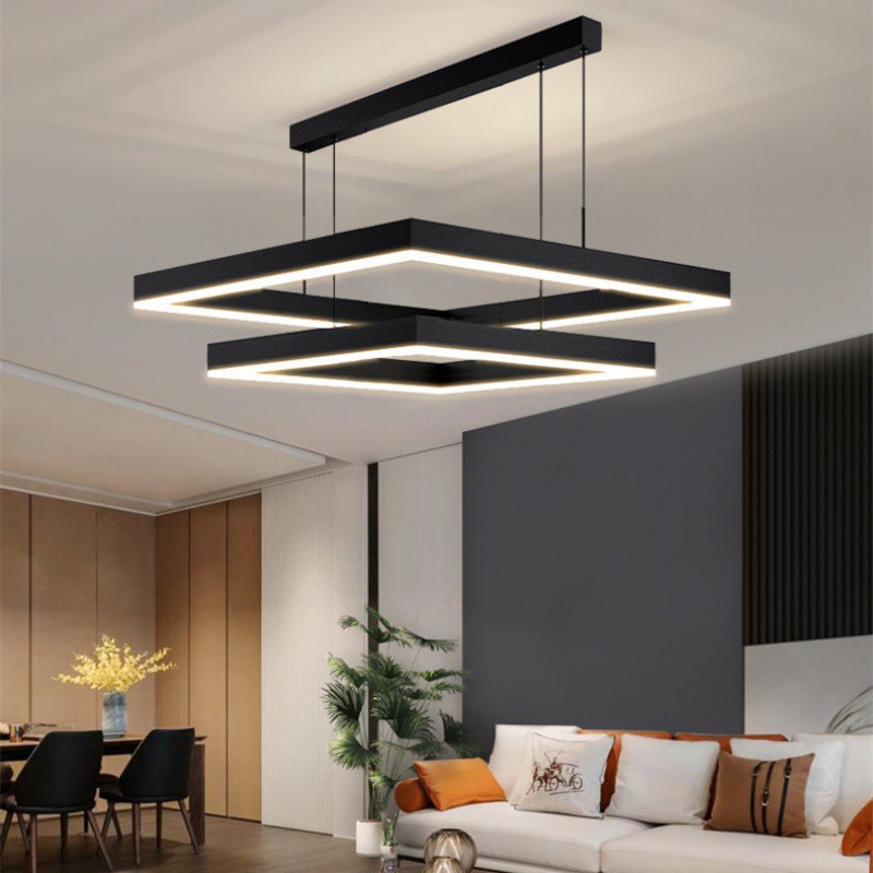 Modern and minimalistic LED fashionable square lights for living…