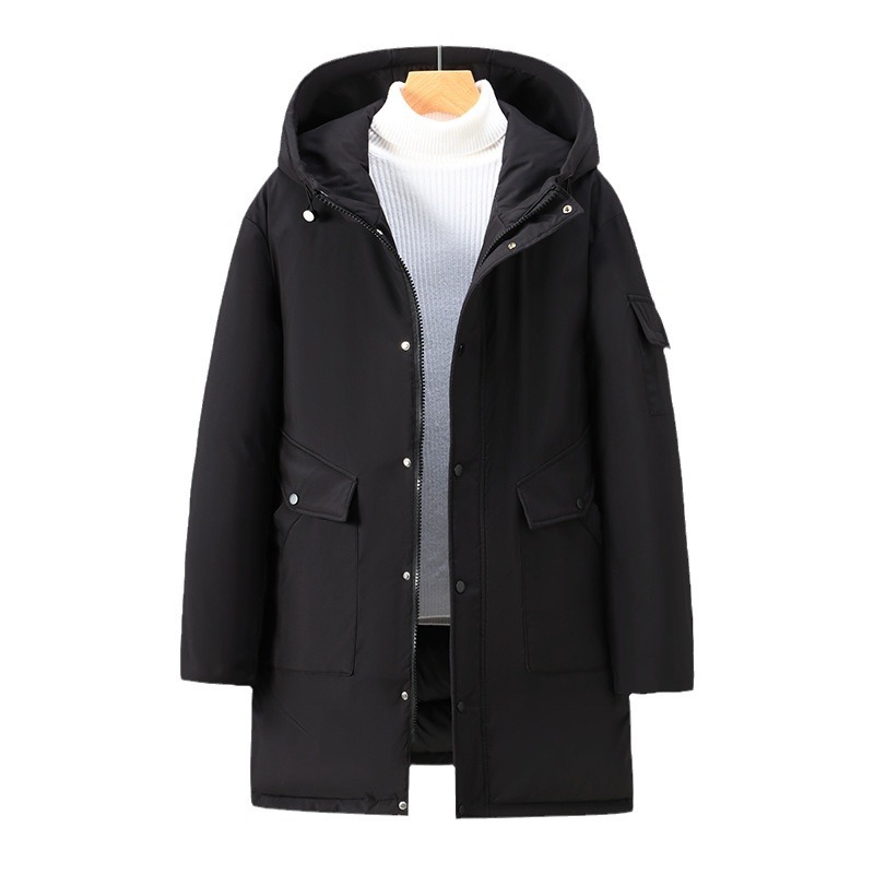 Gewatteerde winterjas heren met capuchon casual en warm model_voghion.com