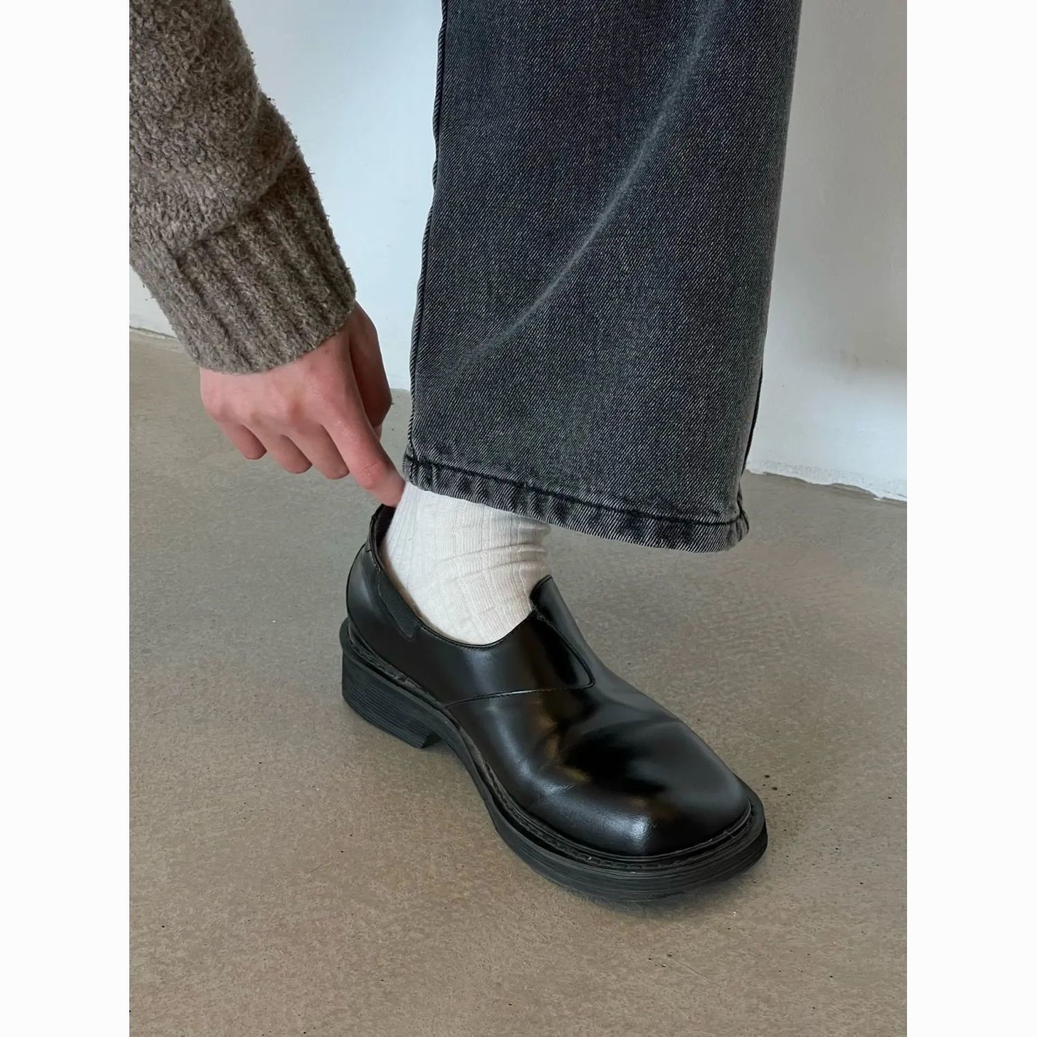 ShoeVault Lazy Commuter, scarpe derby slip-on da uomo alla moda in pelle elasticizzata con punta alta e bassa, per lavoro e guida_voghion.com