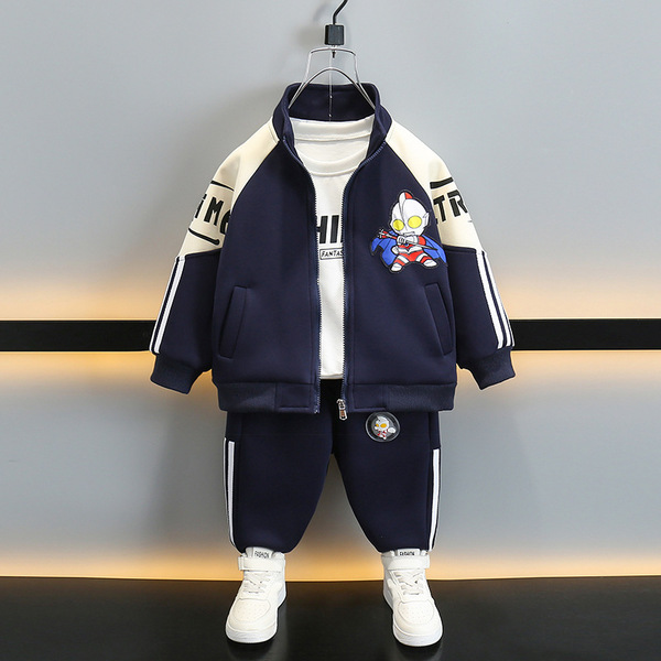 Demi-season children's set for boys with zipper