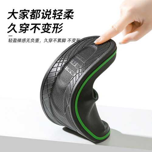 Pull back men's summer sports style home indoor non-slip soft sole mute high-end sense can be worn outside large size sandals and slippers