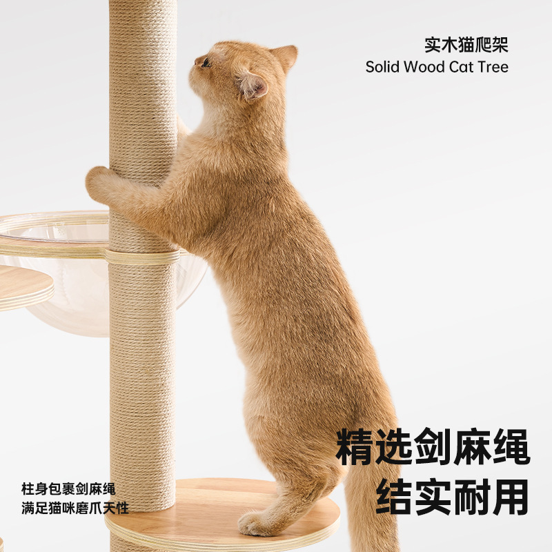 实木猫爬架子大猫专用猫窝一体宠物爬架猫抓柱耐抓猫抓球猫咪玩具|undefined
