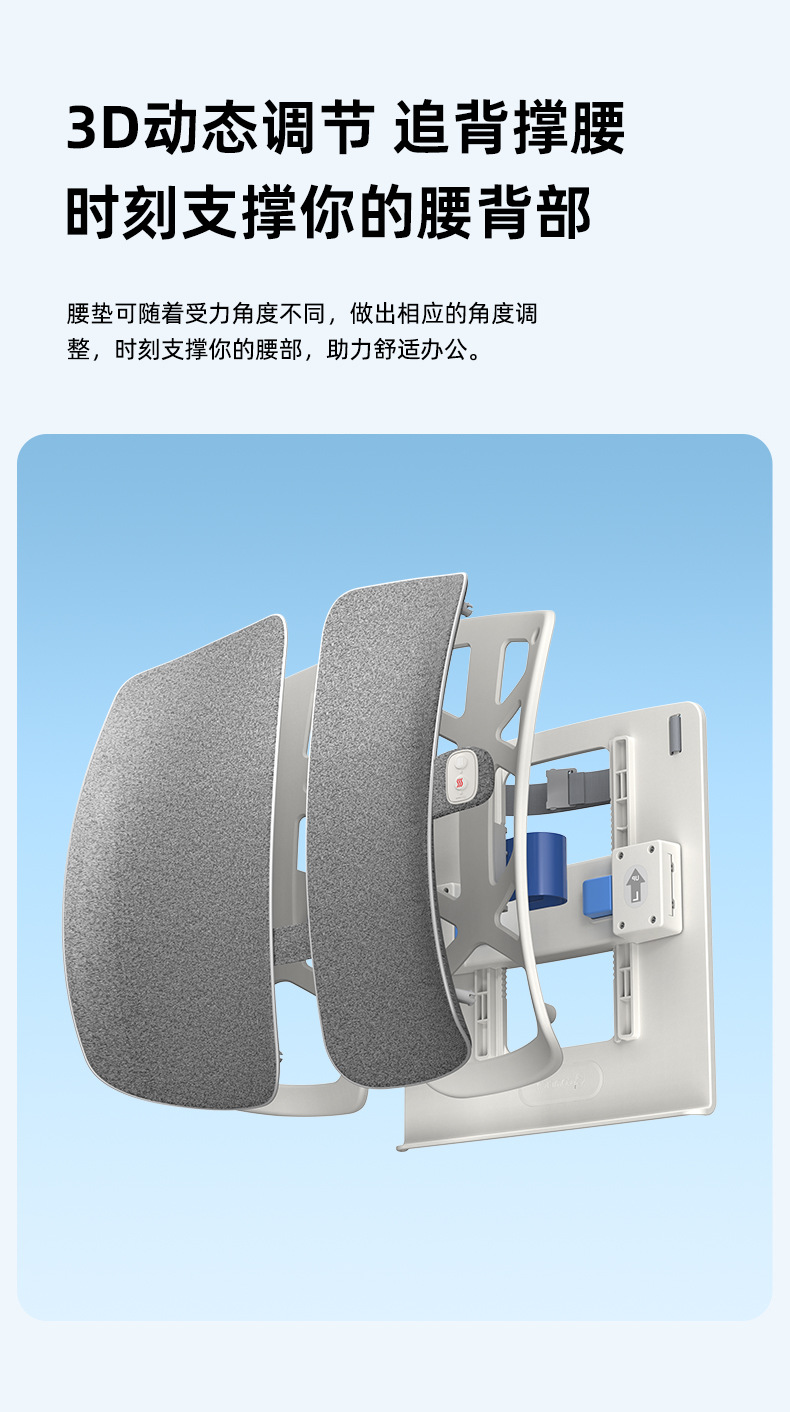 Car Lumbar Support Cushion with Memory Foam, Heating, Massage, Breathable, for Long Sitting, In-Car Massage Cushion