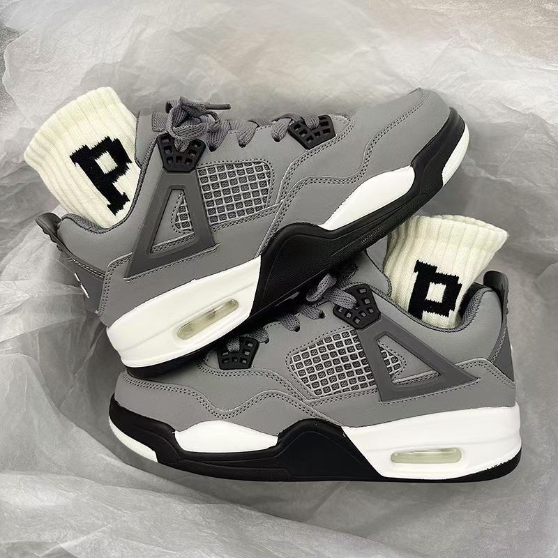 Chic Hong Kong Cojín de aire Zapatillas de baloncesto Hombres y mujeres Modelos de pareja Zapatos casuales de estudiante ligeros Madre eléctrica Huang Qiao 4 zapatos