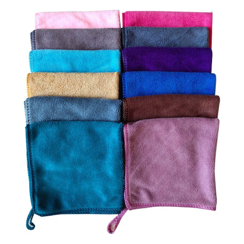 Производитель оптом микрофибровые маленькие квадратные полотенца утолщенные впитывающие безворсовые кухонные тряпки полотенца для рук полотенца для уборки подарок