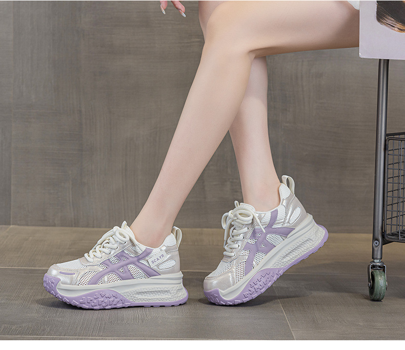 Giày sneaker nữ đế dày tăng chiều cao phong cách cổ điển mùa hè 2026 — M2875 màu be, M2875 Màu tím, M2875 màu vàng chi tiết 19