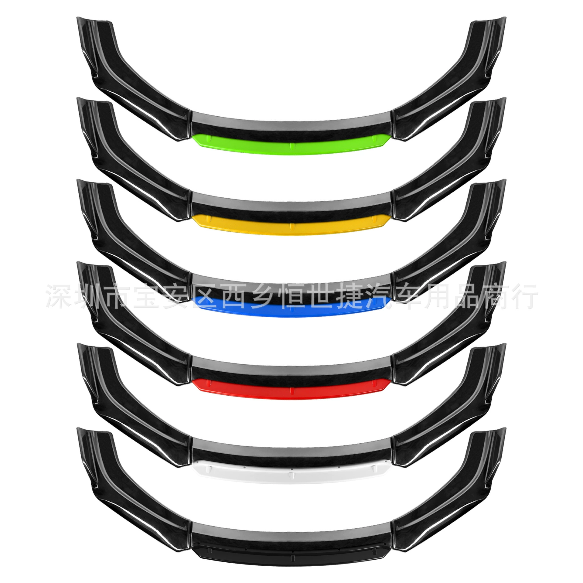 Автомобильная общая Модифицированная четырехсекционная Передняя лопата с рисунком из углеродного волокна, трехсекционная объемная защита подбородка, Угловой протектор, передняя губа, персонализированный бампер