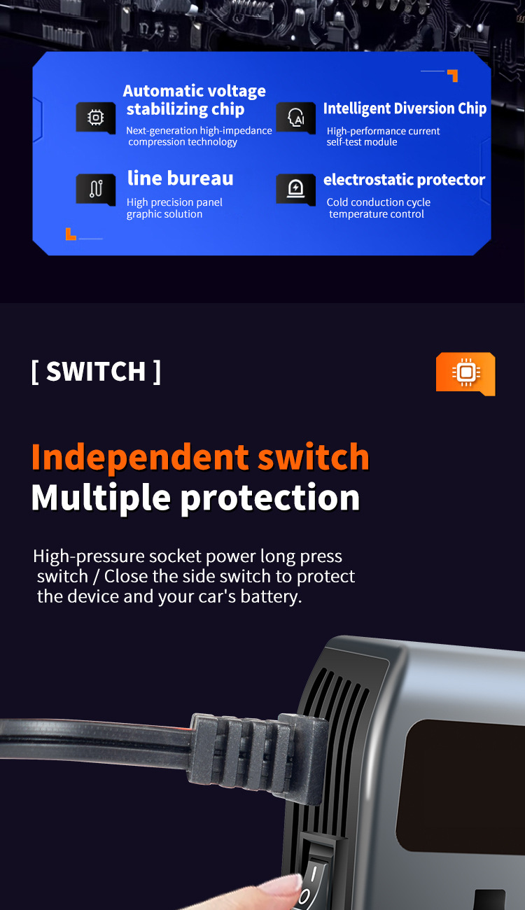 Car Inverter 12V24V Universal to 220V High Power Smart Car Inverter Converter Mobile Phone Charger