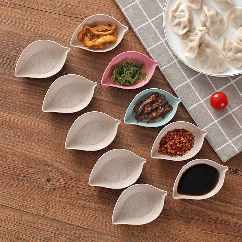 Leaf dipping sauce dish Japanese condiments placement plate catering…