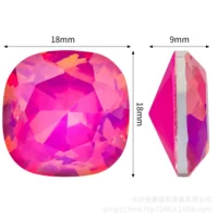 2024 Новый Shi Jiahuazi Fat Square Pointed Bottom 18, толстый квадрат MK Protein AB Super Flash, многогранные украшения для ногтей, оптовая продажа
