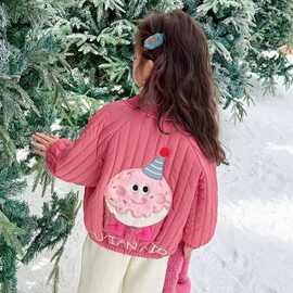 女童加绒棉衣棉服冬季冬装2025洋气儿童新款加厚保暖宝宝外套黄色