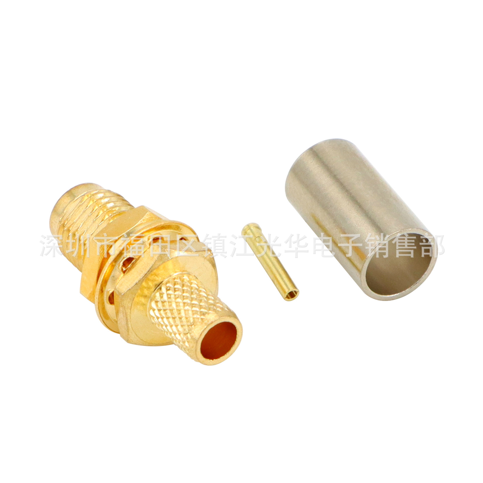 射频同轴连接器SMA外螺内孔直母头接RG58 RG142 LMR195线 SMAKY-3