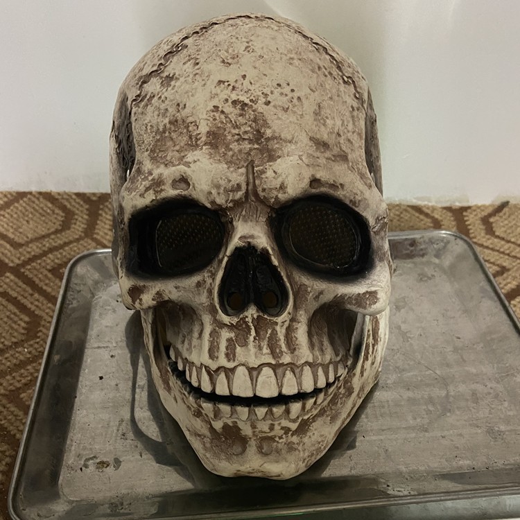2021 transfronterizo nueva boca móvil cráneo máscara de cráneo cubierta de la cabeza Halloween horror máscara de cráneo