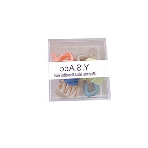 10 Pack Children's Mini Hair Clips Square Rear Head Clips Acrylic Shark Clips Hair Accessories for Wholesalers