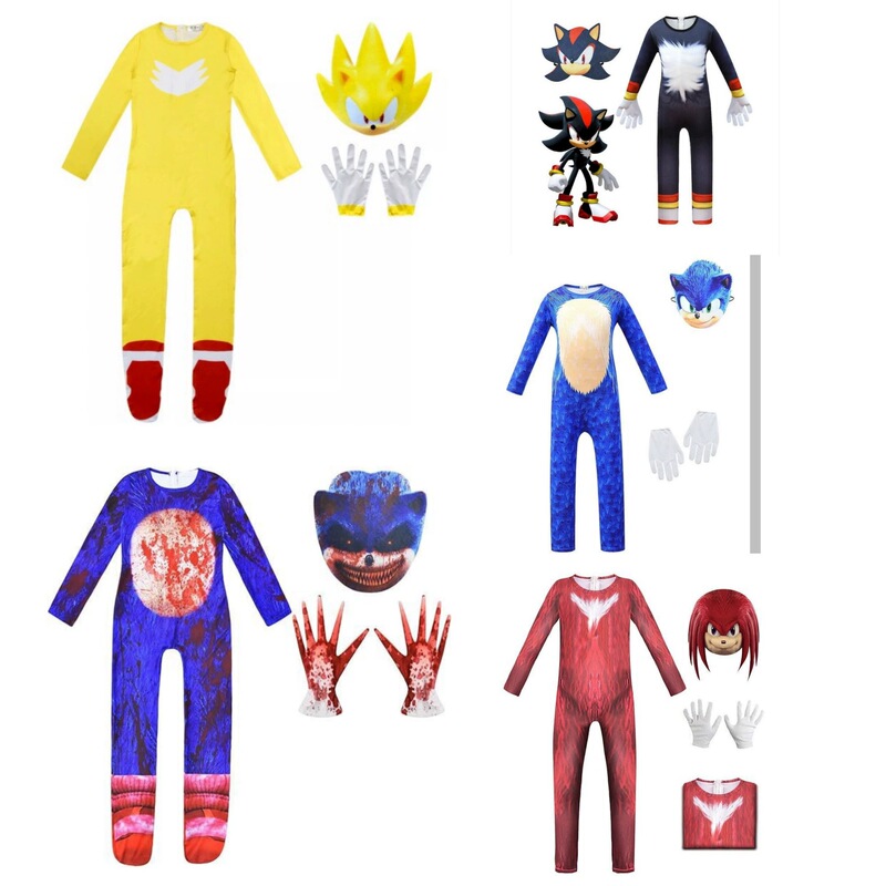 Cross-Border Foreign Trade Sonic Cos Sonic the Hedgehog Children's Costume Cartoon Character Dance Halloween Performance Costume Cross-Border Foreign Trade Sonic Cos Sonic the Hedgehog Children's Costume Cartoon Character Dance Halloween Performance Costume