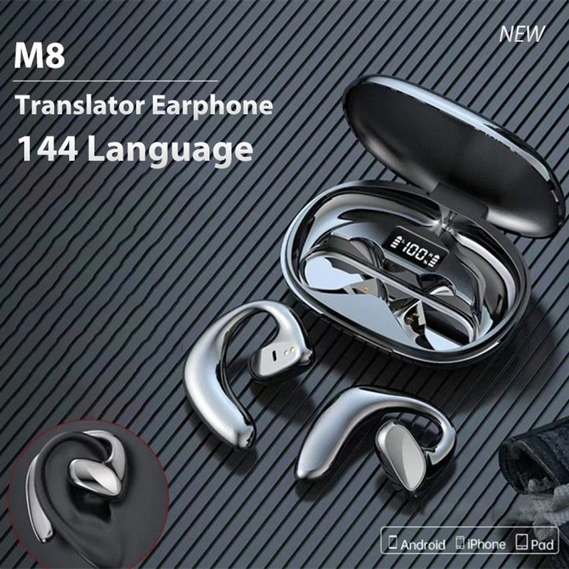 M8 Smart AI Translator S900 Bluetooth Headset for Cross-Border Amazon TIKTOK Real-Time Simultaneous Translation Headset M8 Smart AI Translator S900 Bluetooth Headset for Cross-Border Amazon TIKTOK Real-Time Simultaneous Translation Headset