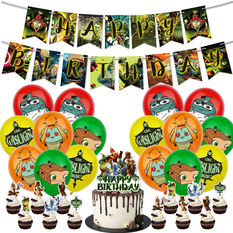 Gaslight District Animation Theme Gaslight District Birthday Party Flag and Balloon New Product