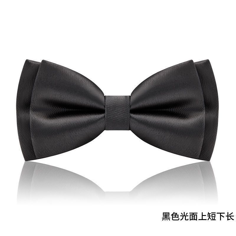 블랙 글로시 더블 보타이♢