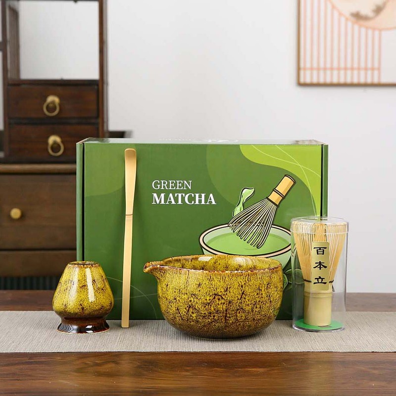 跨境抹茶碗套装点茶打茶用具茶筅立茶筛茶道配件抹茶刷工具搅拌器|undefined