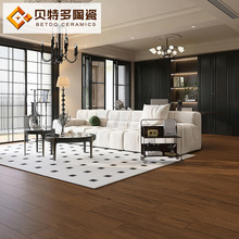 焦糖柚木复古木纹砖200x1200全瓷直边双零低吸水纯平面瓷砖