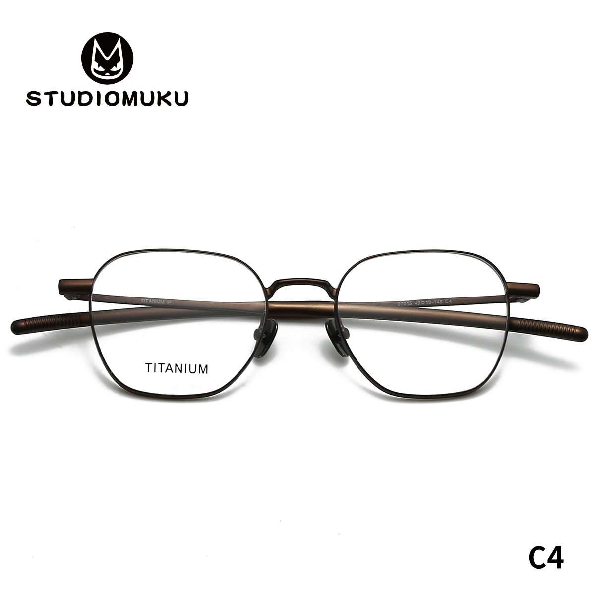 STUDIOMUKU gafas de madera cool estilo japonés hecha a mano marco de gafas cómodo ultra ligero marco de gafas poligonal de alto nivel