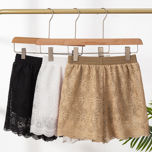  women's lace loose short pants safety pants with outerwear, prevents exposure, dropshipping one piece
