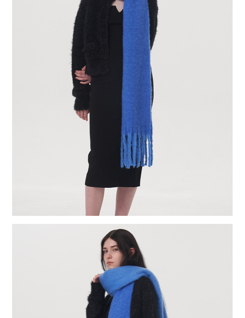 Nuova sciarpa in cashmere imitazione calda a due colori per autunno e inverno, sciarpa in mohair morbido e caldo spesso da donna_voghion.com